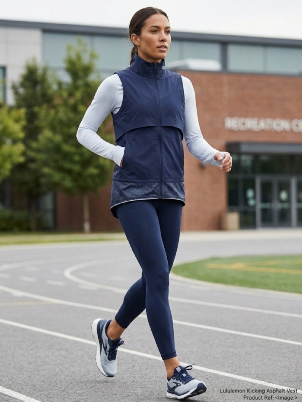 Lululemon Kicking Asphalt Navy Blue Vest Womens Sz 4